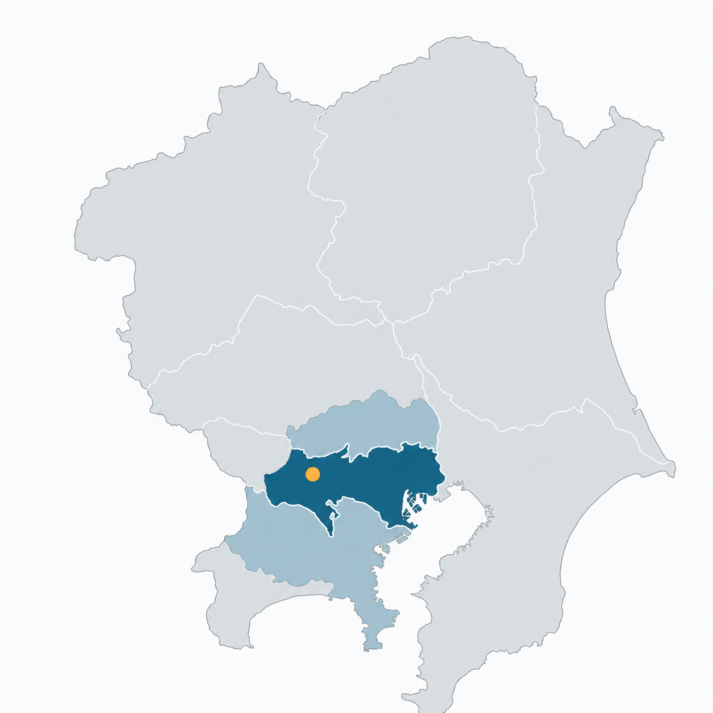 対応エリアマップ（関東地方）